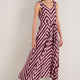 DB X Wyse Hanky Hem Dress - Plum Stripe