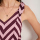 DB X Wyse Hanky Hem Dress - Plum Stripe