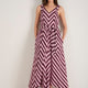 DB X Wyse Hanky Hem Dress - Plum Stripe