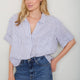 DB X Wyse Linen Shirt - Ivory/Blue Stripe