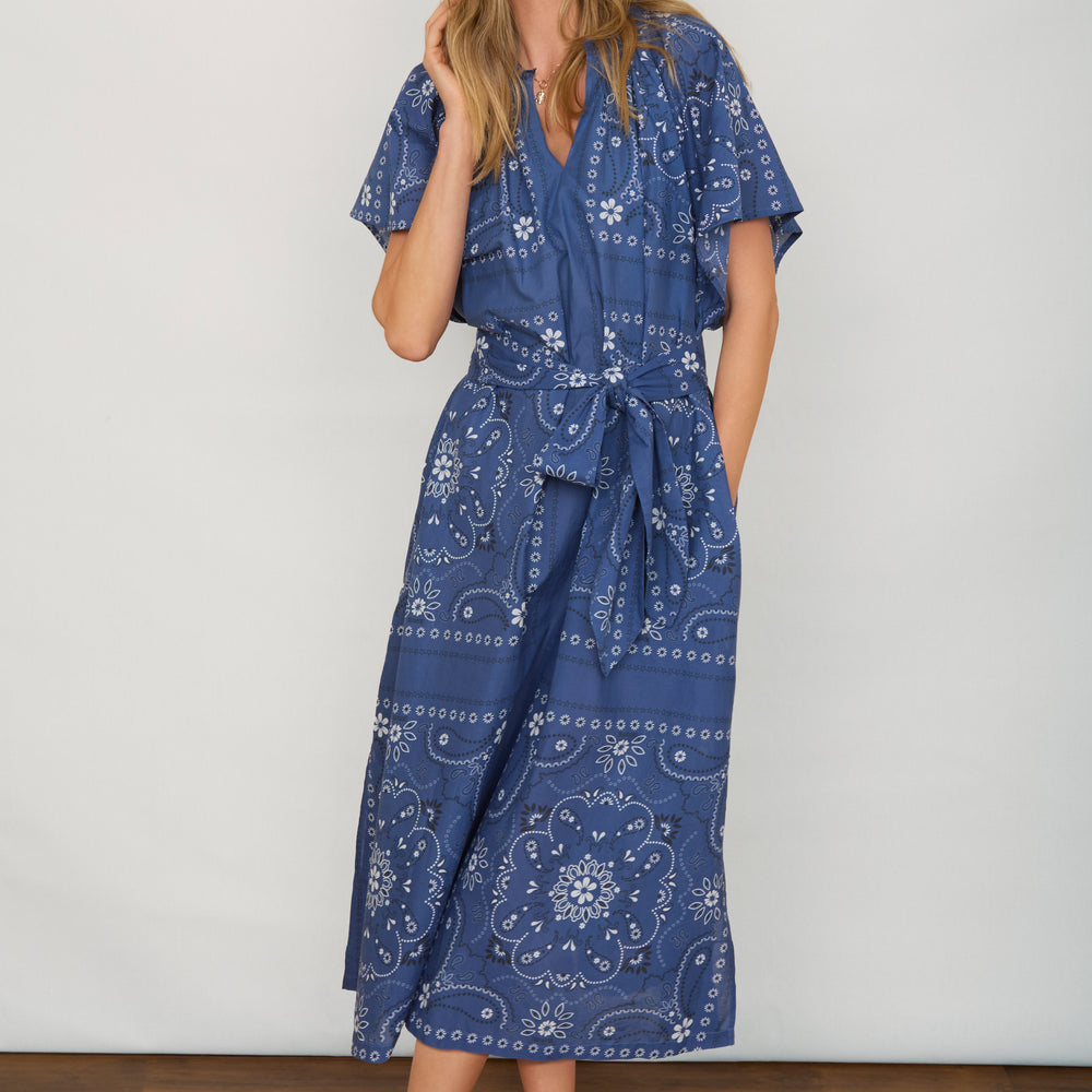DB X Wyse Terra Dress - Ibiza Blue Bandana