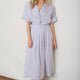 DB X Wyse Linen Skirt - Ivory/Blue Stripe