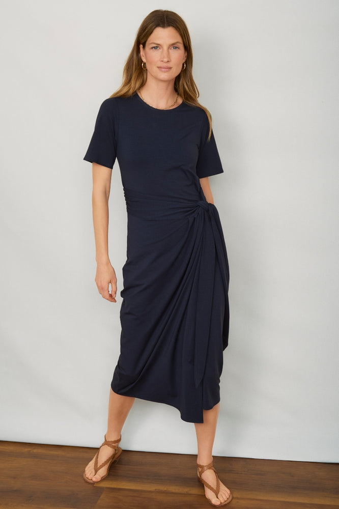 DB X Wyse Jersey Wrap Dress - Midnight