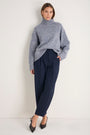 DB x WYSE Chunky Funnel Neck Jumper - Blue Mouline