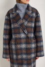 DB x Wyse Cocoon Coat - Brown/Blue Check