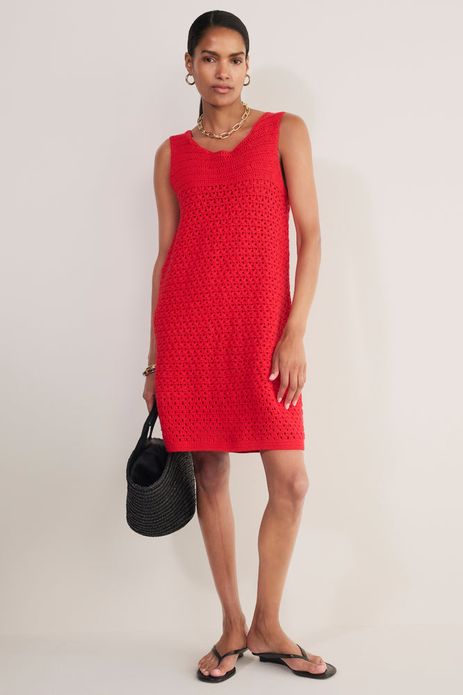 DB x WYSE Crochet Dress - Red
