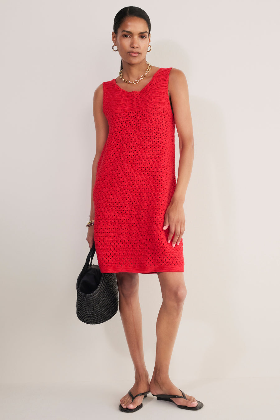 DB x WYSE Crochet Dress - Red