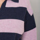 DB X Wyse Stripe Polo Jumper - Mauve/Midnight