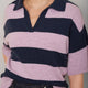 DB X Wyse Stripe Polo Jumper - Mauve/Midnight