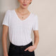 Elyna Ric Rac Linen Tee - White