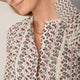 Daphne Printed Blouse - Ivory Woodblock