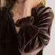 Daphne Silk Velvet Blouse - Chocolate
