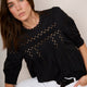 Deedee Ric Rac Top - Black