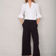 Delphine Cropped Pull On Trouser - Black