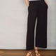 Delphine Cropped Pull On Trouser - Black