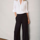 Delphine Cropped Pull On Trouser - Black