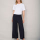 Delphine Cropped Pull On Trouser - Midnight