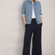 Delphine Cropped Pull On Trouser - Midnight