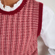 Drew Stitch Tank - Merlot/Dusty Rose