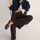 Cath x WYSE Audrey Wool Blend Trouser - Chocolate