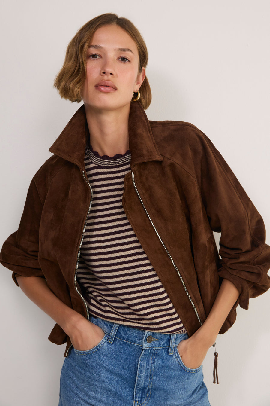Eden Suede Jacket - Chocolate