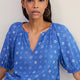 Edie Blouse - Soft Cobalt Shibori