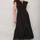 Edith Jersey Woven Mix Dress - Black