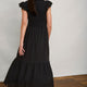 Edith Jersey Woven Mix Dress - Black