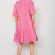 Elise Stripe Shimmer Dress - Sorbet Pink Multi Stripe