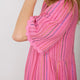 Elise Stripe Shimmer Dress - Sorbet Pink Multi Stripe