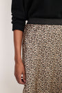 Ella Silk Lace Trim Skirt - Leopard