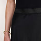 Ella Silk Lace Trim Skirt - Black