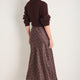 Ella Silk Skirt - Cocoa Spot