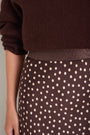 Ella Silk Skirt - Cocoa Spot
