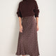Ella Silk Skirt - Cocoa Spot
