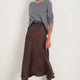 Ella Silk Skirt - Cocoa