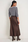 Ella Silk Skirt - Cocoa