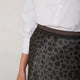 Ella Silk Skirt - Grey Leopard