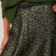 Ella Silk Skirt - Khaki Leopard