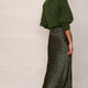 Ella Silk Skirt - Khaki Leopard