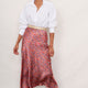 Ella Silk Skirt - Pink Floral