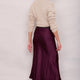 Ella Silk Skirt - Plum