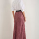 Ella Silk Skirt - Merlot/Dusty Rose Flower Head