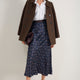 Ella Silk Skirt - Midnight Sprig Floral