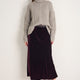 Ella Silk Velvet Skirt - Deep Fig