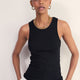 Elle Ribbed Vest - Black