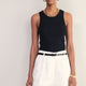 Elle Ribbed Vest - Black