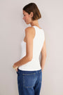 Elle Ribbed Vest - White