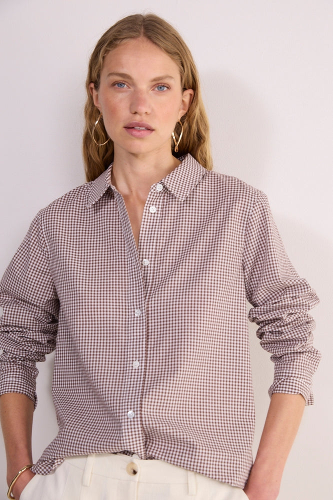 Elma Shirt - Cocoa Gingham