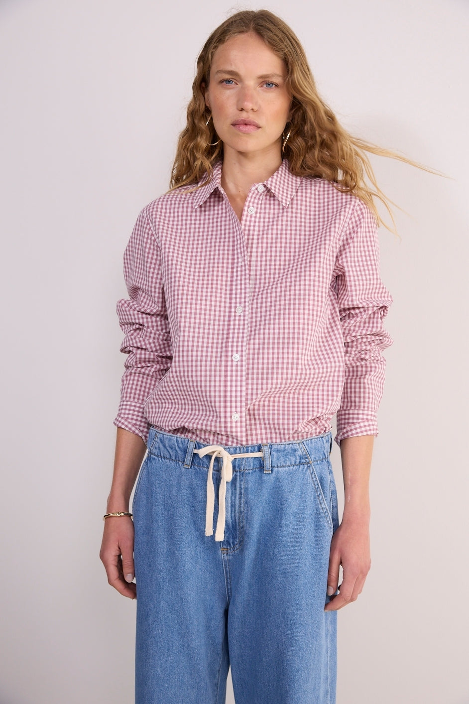 Elma Shirt - Pink Gingham